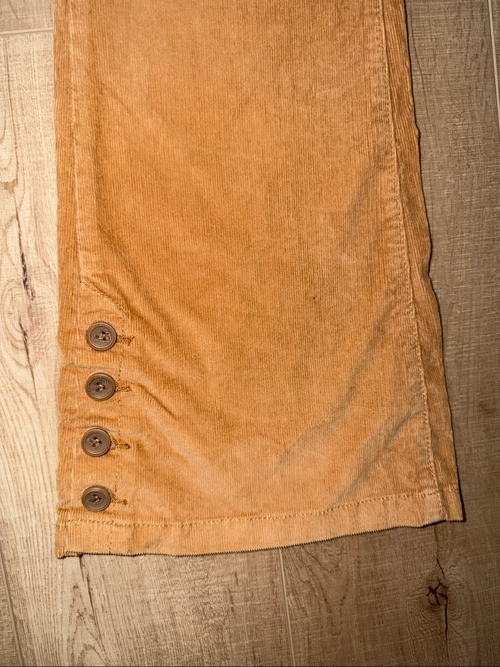 Pilcro and the Letterpress Corduroy Boot Cut Pants in Camel Brown - Picture 4 of 10